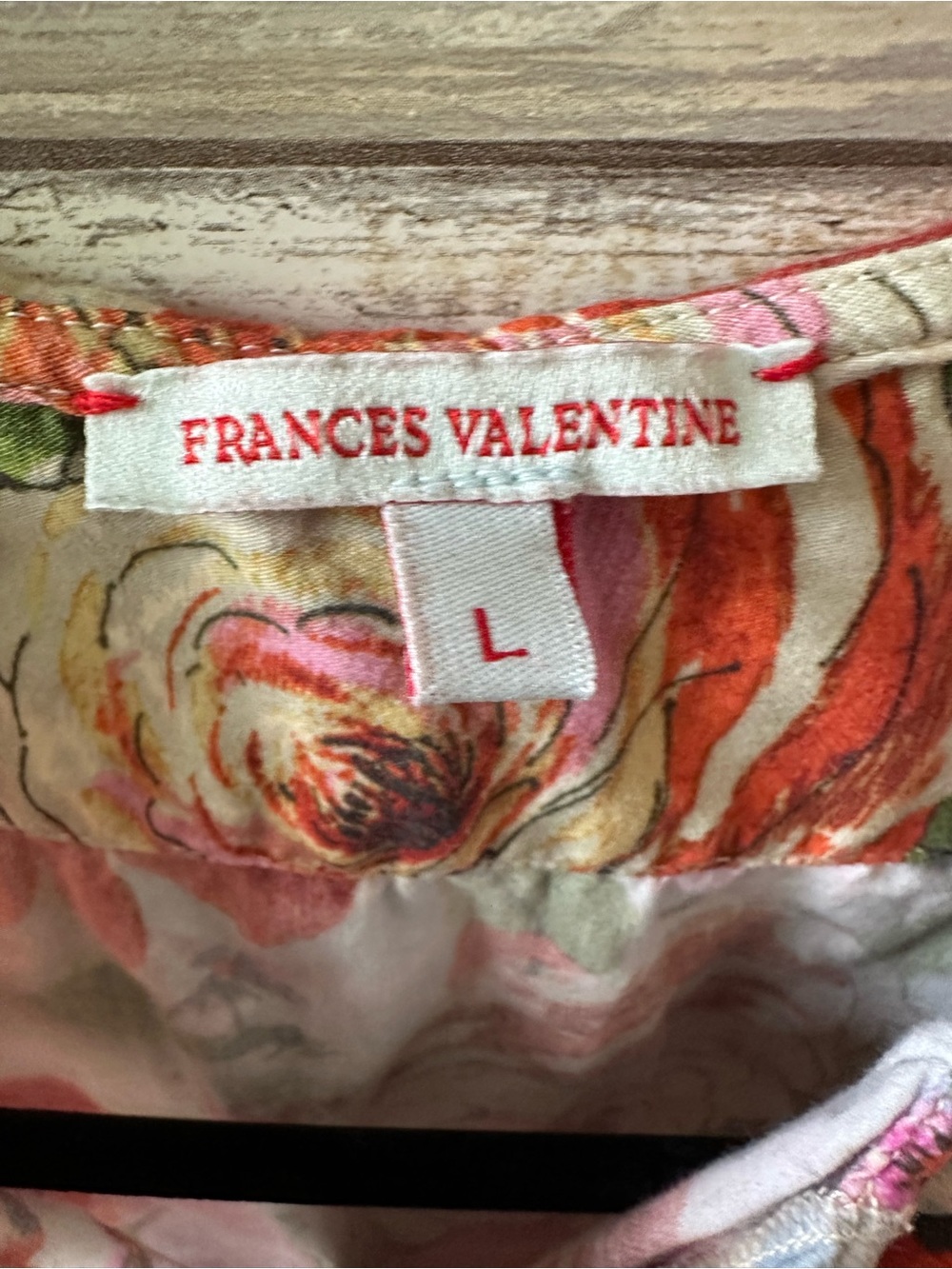 🌸 Frances Valentine Floral Sleeveless Button Front Blouse Top Size Large - Picture 4 of 10